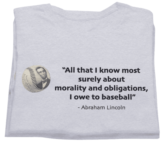 Abraham Lincoln Baseball T-shirt by Game Yarns.
