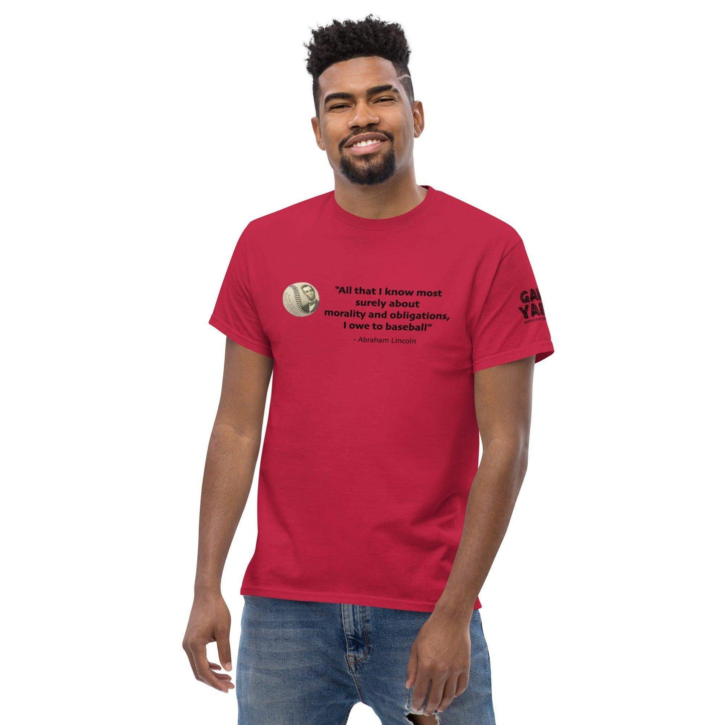 Abraham Lincoln Baseball T-shirt by Game Yarns.
