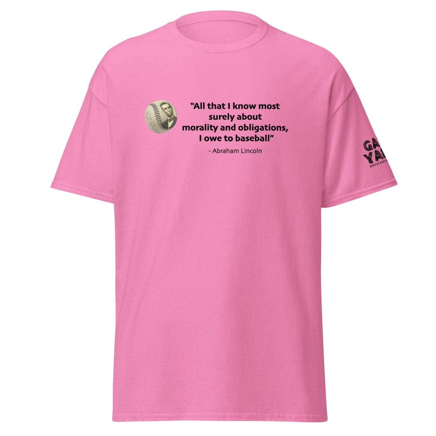 Abraham Lincoln Baseball T-shirt by Game Yarns.