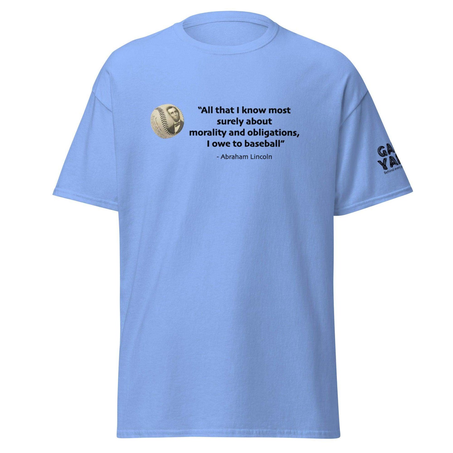 Abraham Lincoln Baseball T-shirt by Game Yarns.