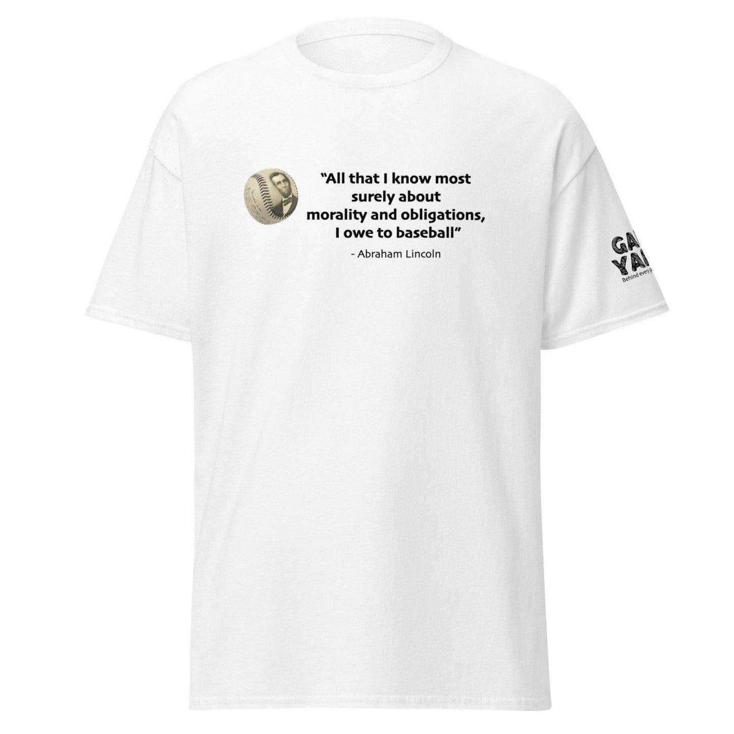 Abraham Lincoln Baseball T-shirt by Game Yarns.