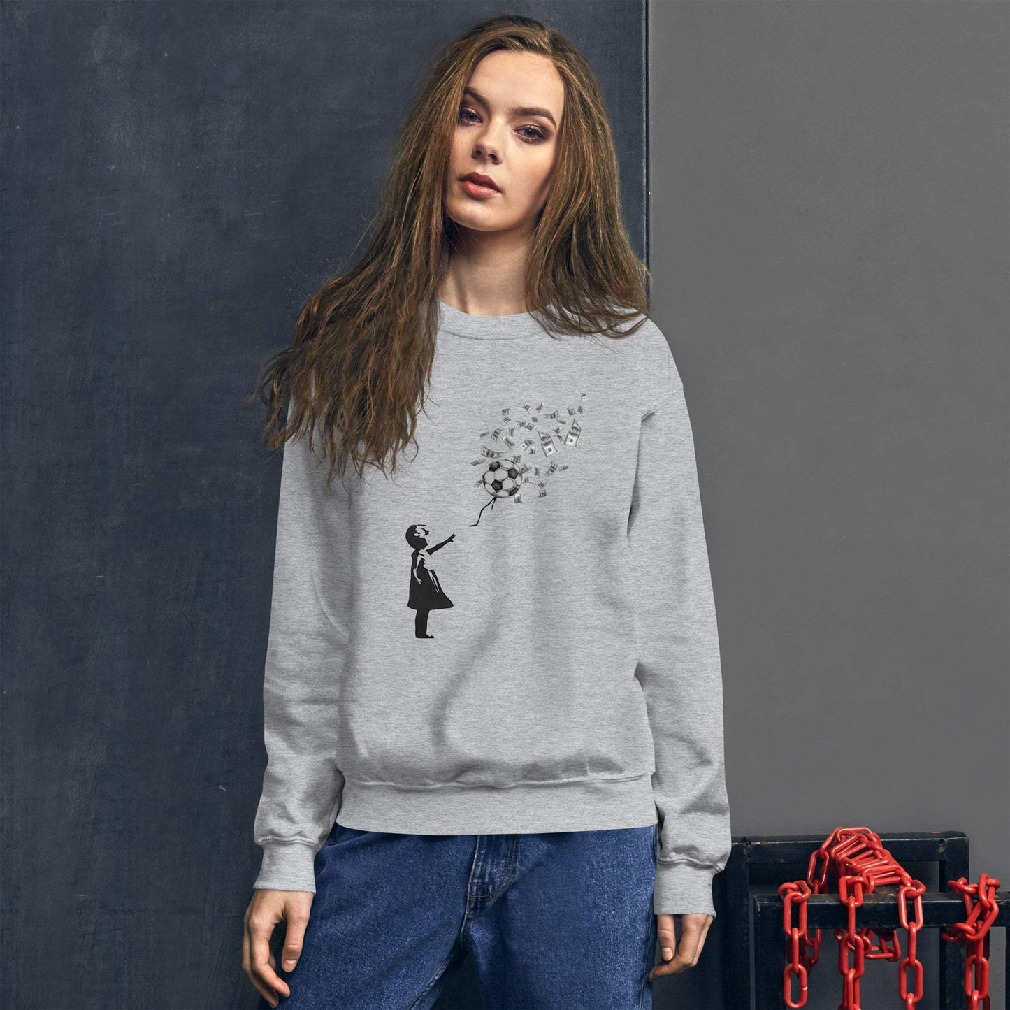 Banksy Money Stole Football Sweatshirt - Game Yarns