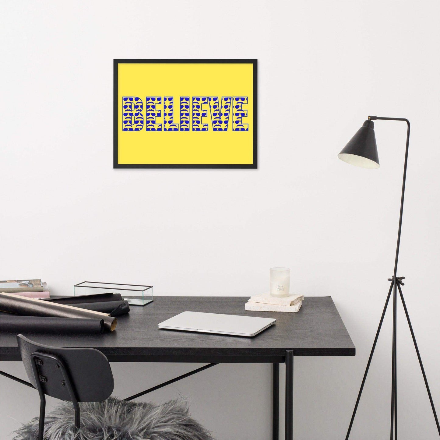 Believe Lasso Framed poster - Game Yarns