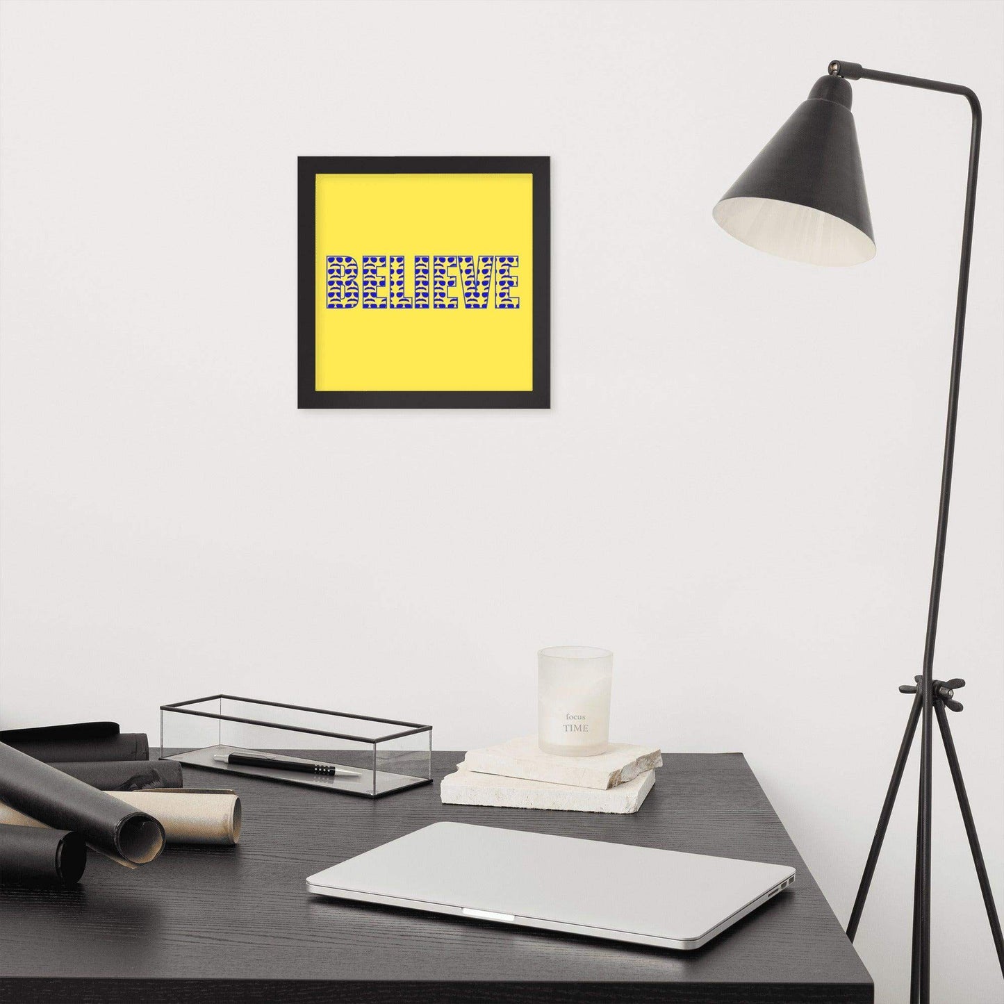 Believe Lasso Framed poster - Game Yarns