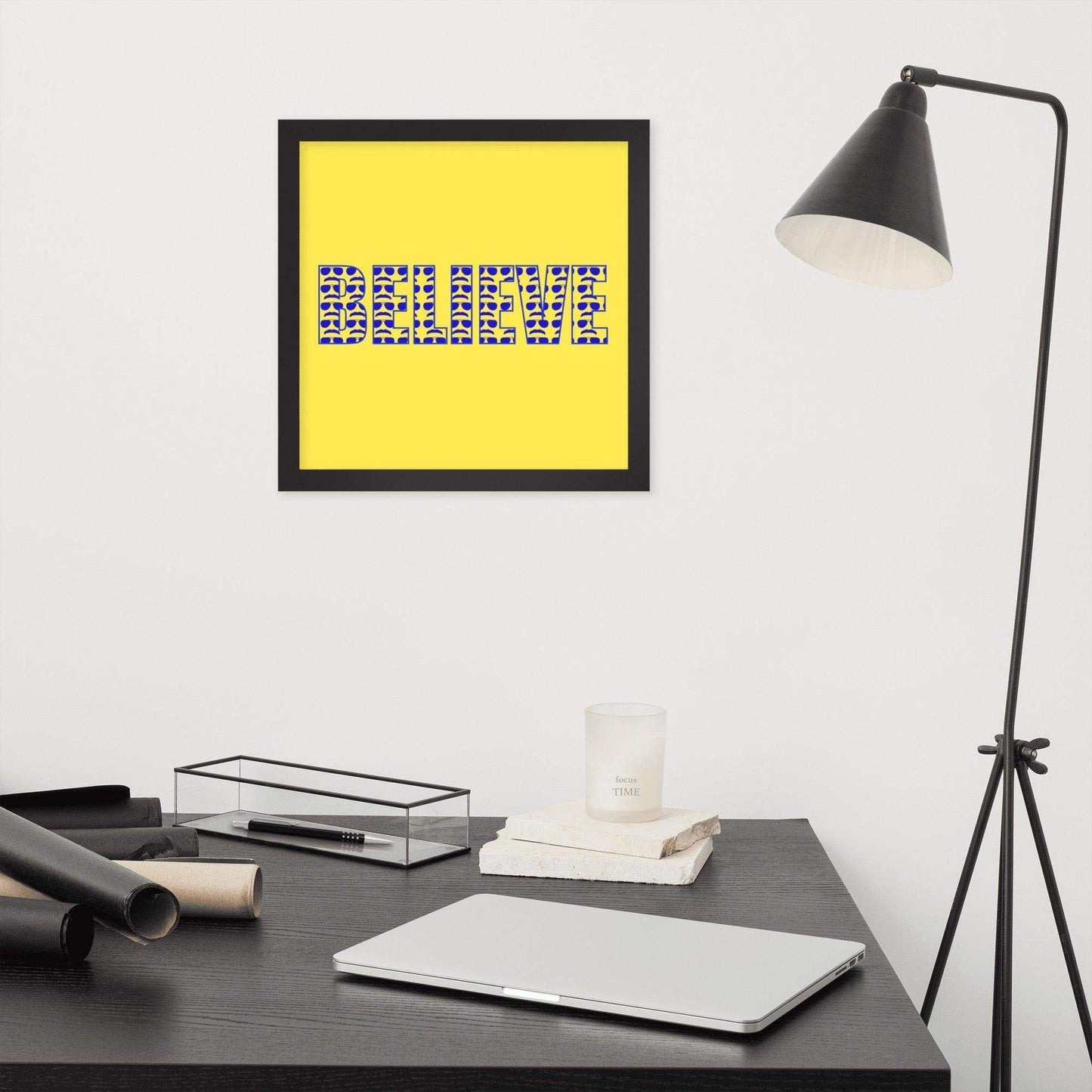 Believe Lasso Framed poster - Game Yarns