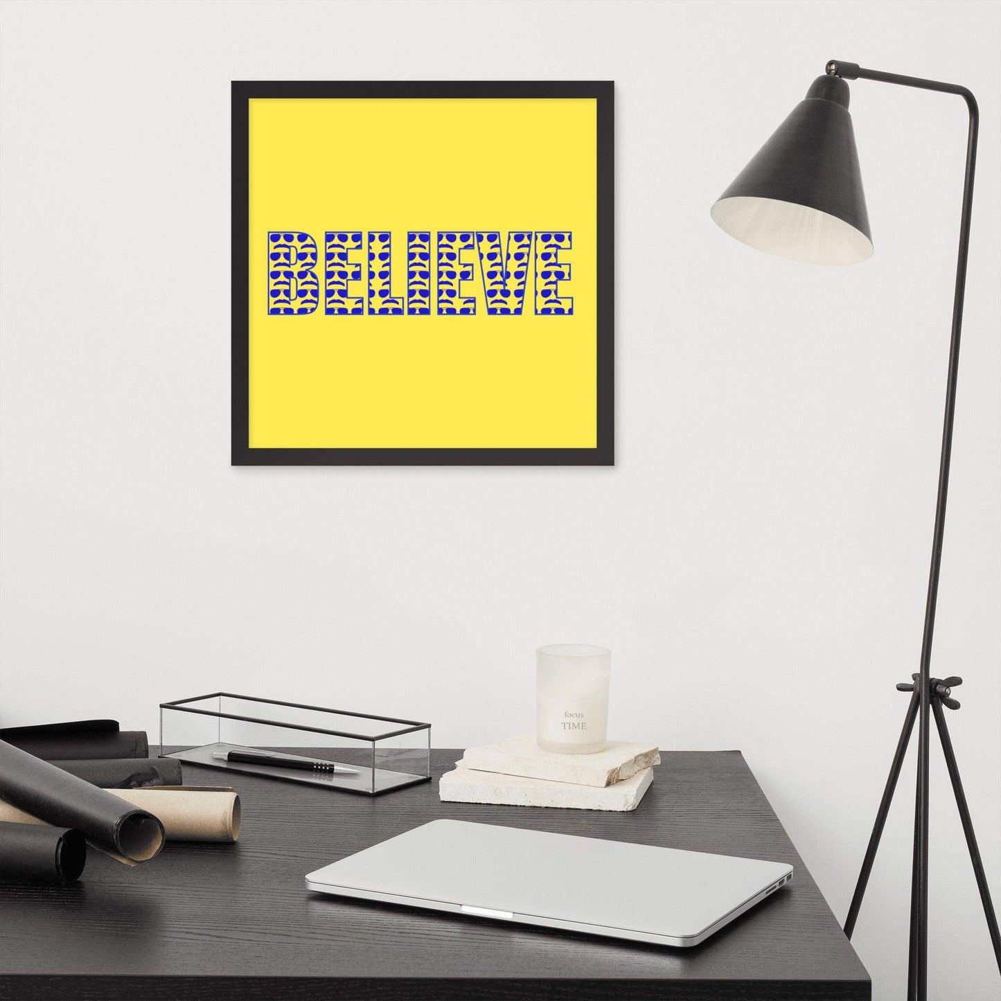Believe Lasso Framed poster - Game Yarns