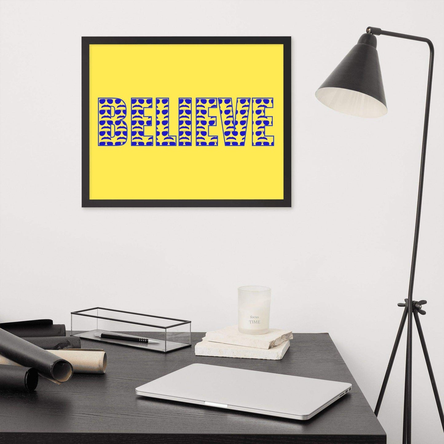 Believe Lasso Framed poster - Game Yarns