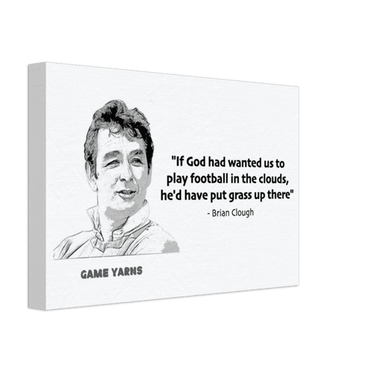 Brian Clough Football Clouds Canvas - Game Yarns