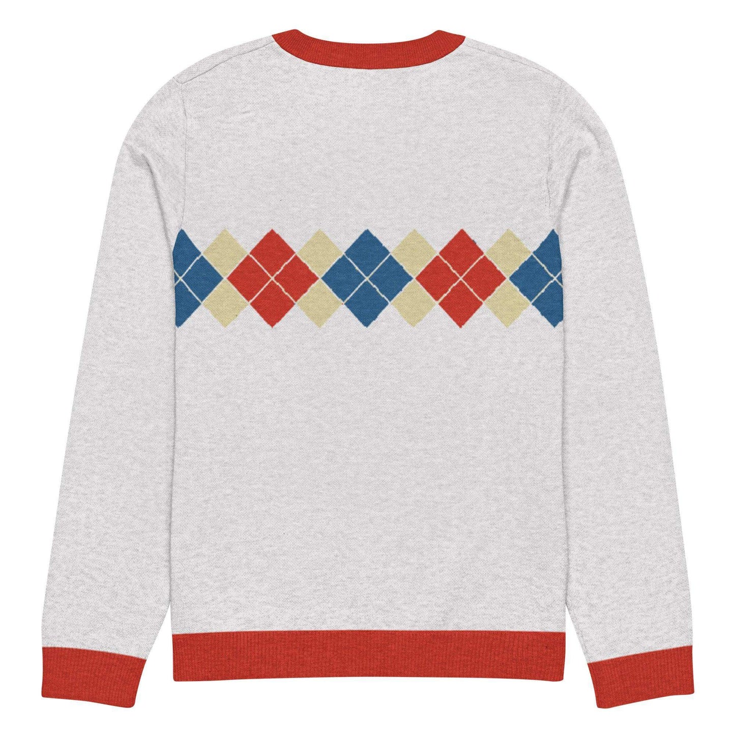 Ivan Lendl Gold Blue Argyle Knitted Sweater