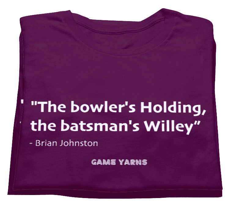 Game Yarns T-shirt Holding Willey Cricket