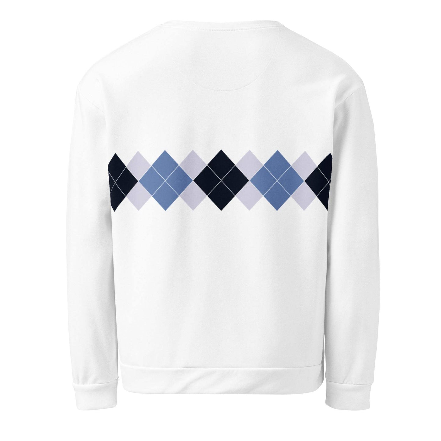 Ivan Lendl All Over Argyle Blue Sweatshirt - Game Yarns