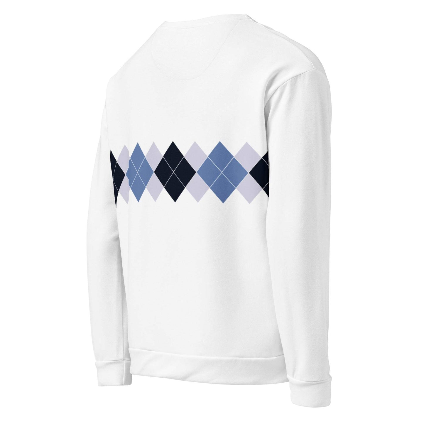 Ivan Lendl All Over Argyle Blue Sweatshirt - Game Yarns