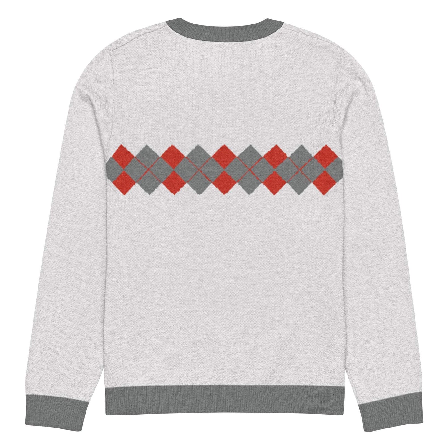 Ivan Lendl Argyle Red Grey Knitted Sweater - Game Yarns
