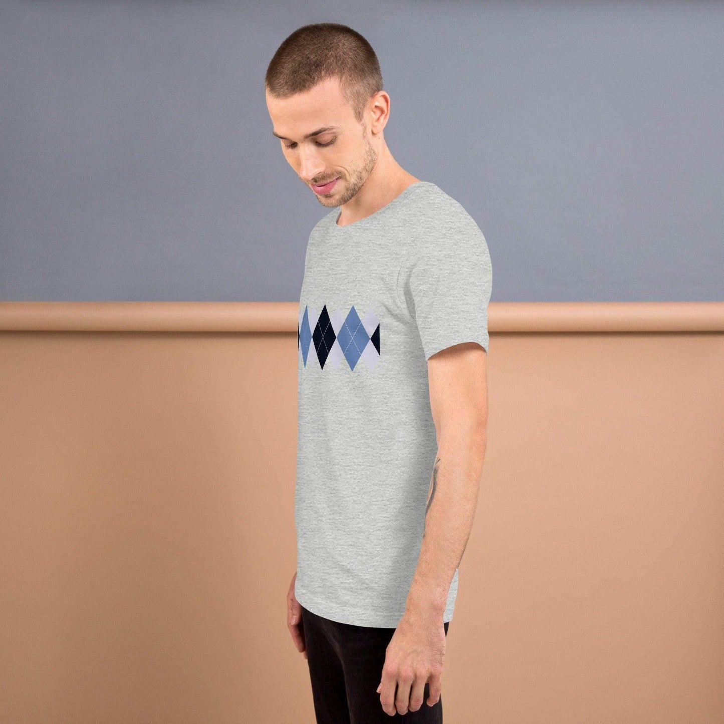 Ivan Lendl Argyle Retro Blue t-shirt - Game Yarns