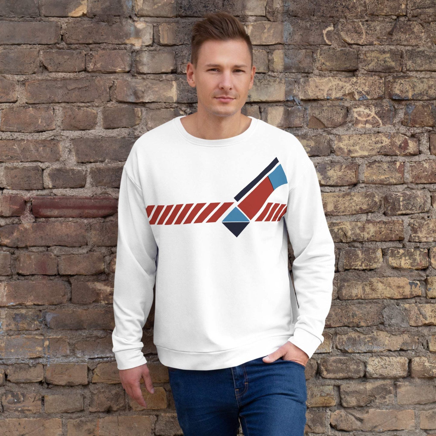Ivan Lendl Geo Red All Over Sweatshirt - Game Yarns