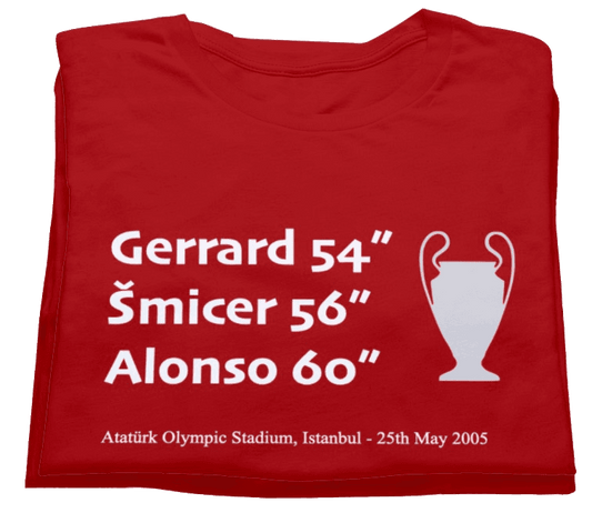 Liverpool Istanbul Miracle 2005 T-shirt by Game Yarns for football fans