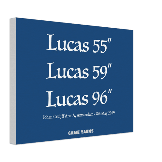 Lucas Moura Miracle of Amsterdam on Canvas - Game Yarns