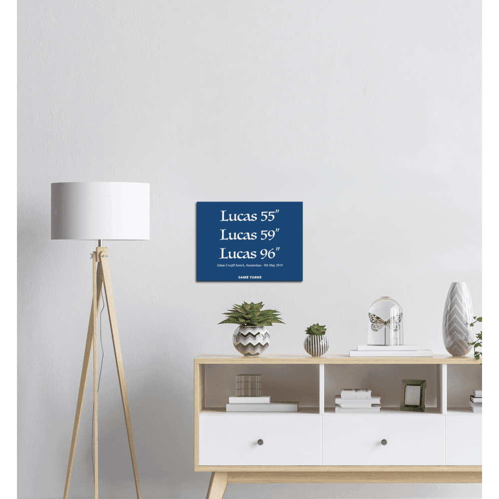 Lucas Moura Miracle of Amsterdam on Canvas - Game Yarns