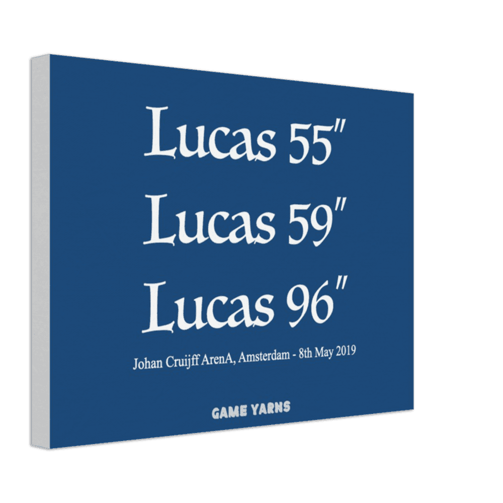 Lucas Moura Miracle of Amsterdam on Canvas - Game Yarns