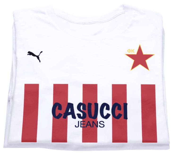 Red Star Retro T-shirt by Game Yarns Fudbalski klub Crvena zvezda by Game Yarns