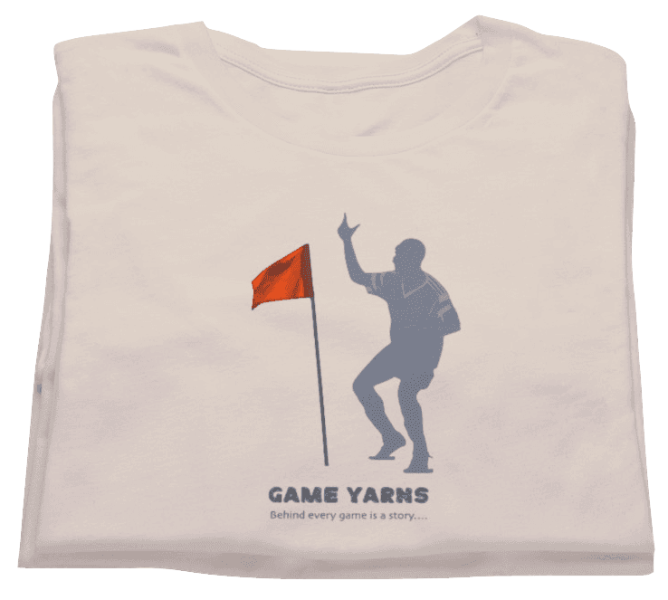 Roger Milla Corner Flag World Cup Italia 90 Game Yarns T-shirt