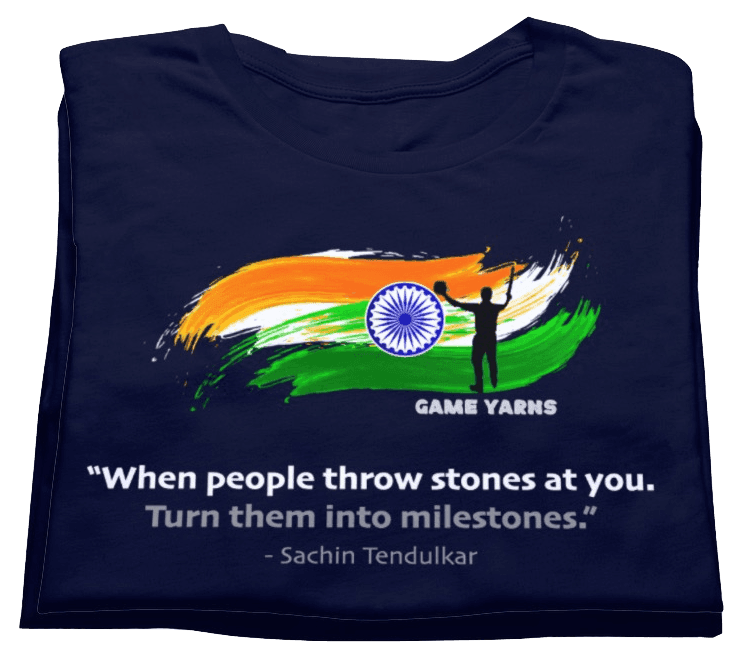 Sachin Tendulkar Cricket Motivation T-shirt by Game Yarns