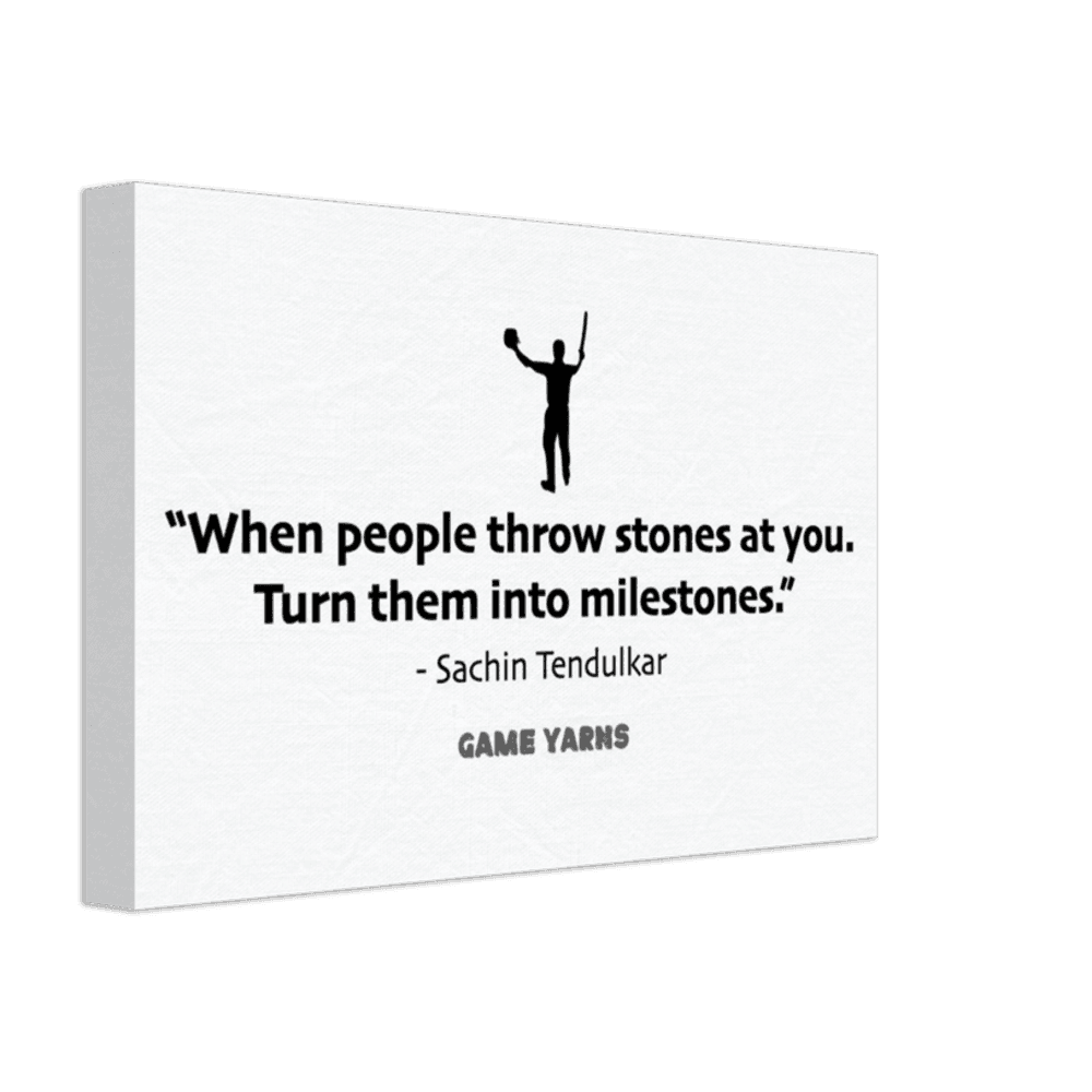 Sachin Tendulkar Motivation Canvas - Game Yarns