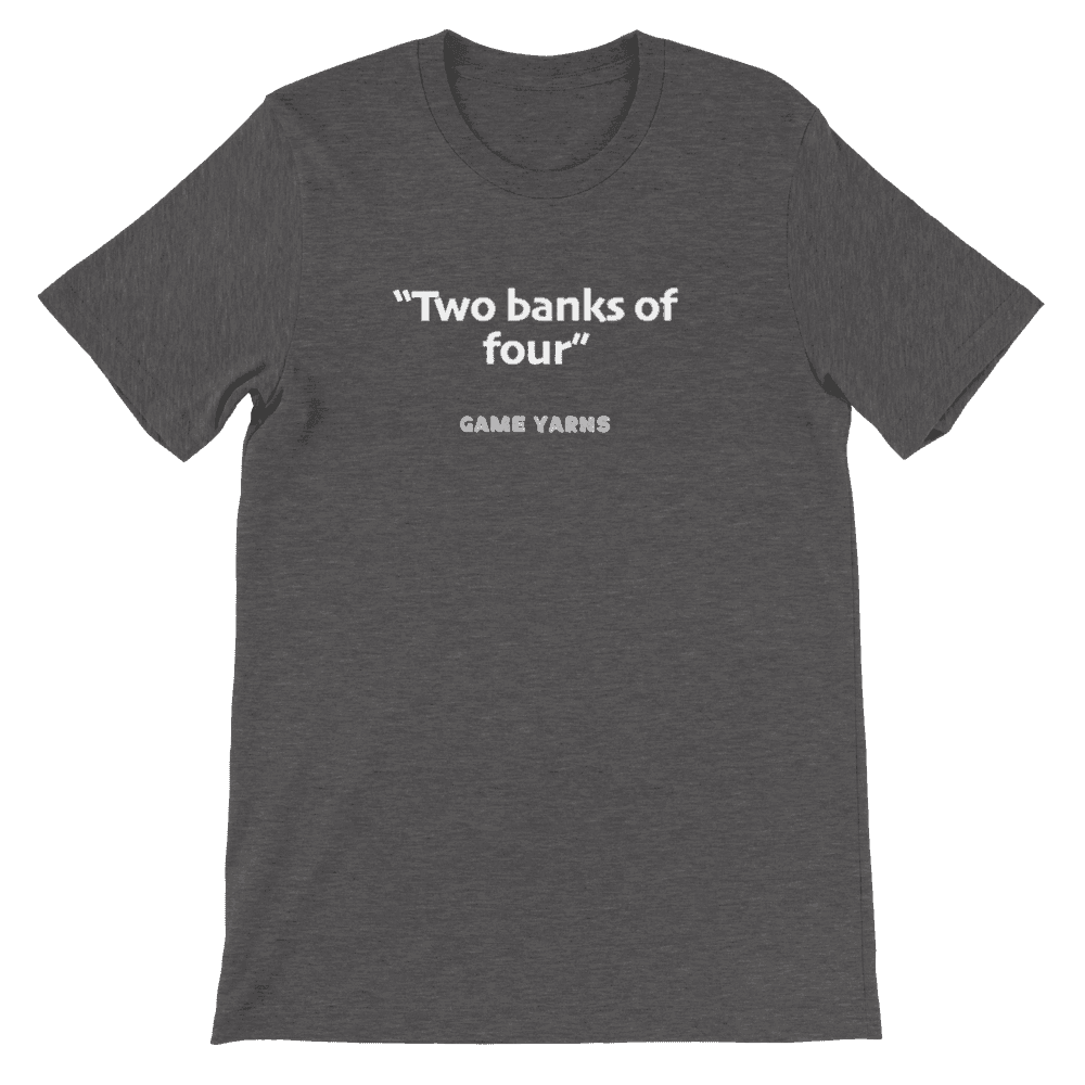 Sunday League Series Banks of 4 T-shirt - Game Yarns
