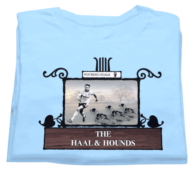 The Haaland Hounds Pub Sign Game Yarns T-shirt