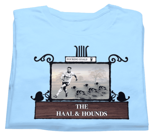 The Haaland Hounds Pub Sign Game Yarns T-shirt