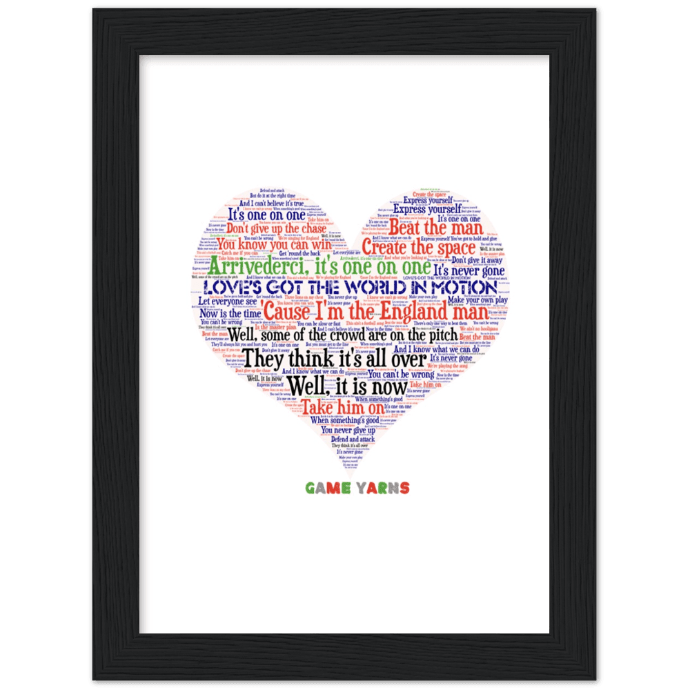 World In Motion Game Yarns Love Framed Poster - Game Yarns