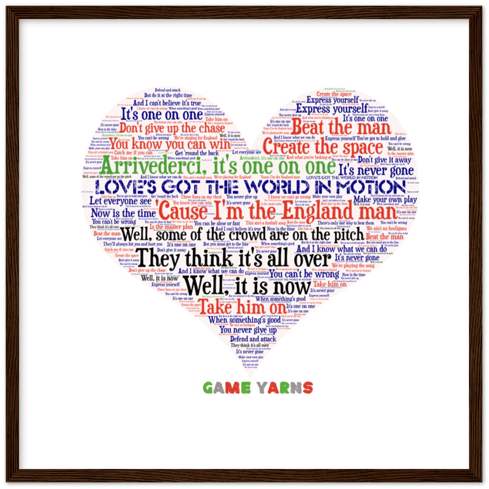 World In Motion Game Yarns Love Framed Poster - Game Yarns