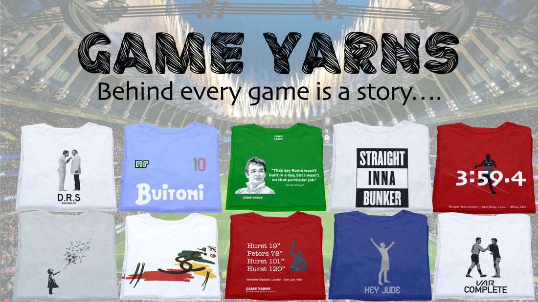 Game Yarns for funny, clever, unique t-shirts for football and sports fans