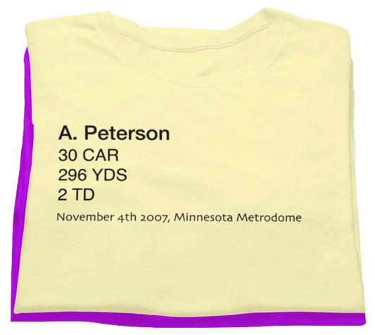 A Peterson NFL Game Yarns Tshirt