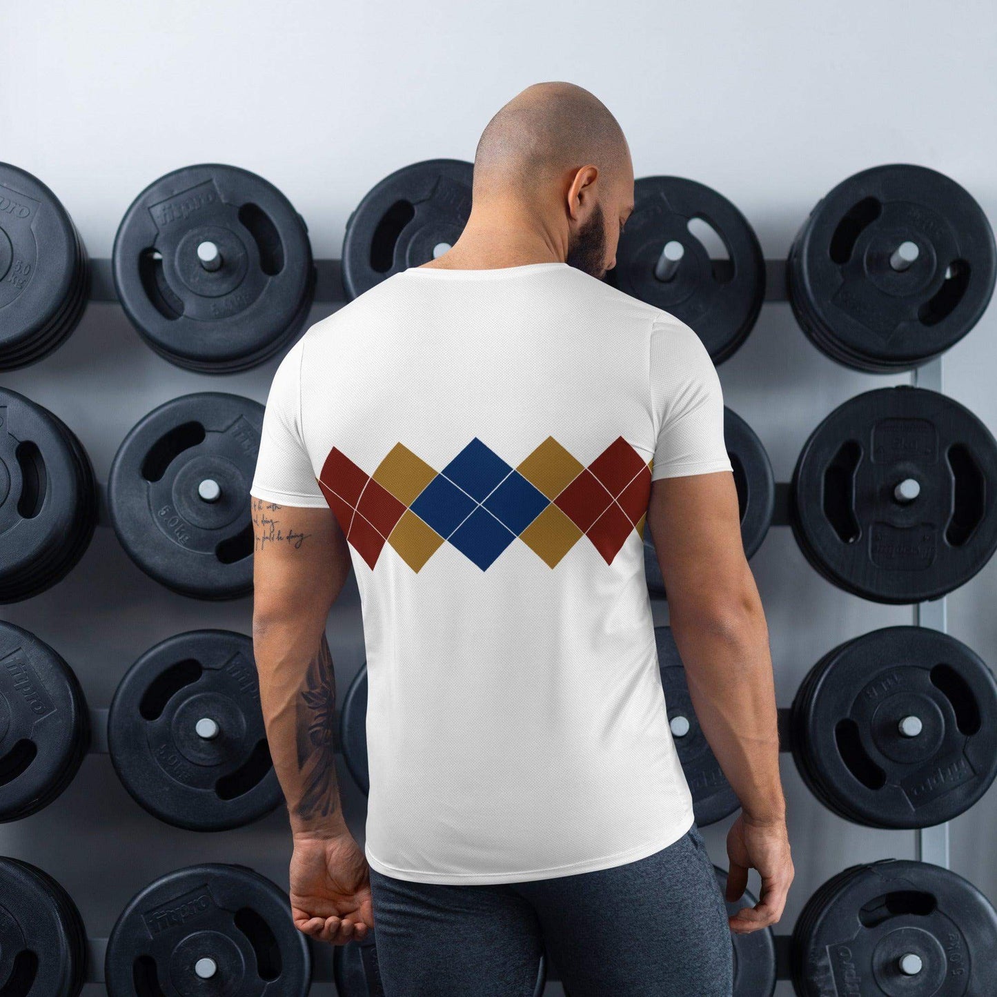 Ivan Lendl Argyle Blue Mustard Athletic T-shirt