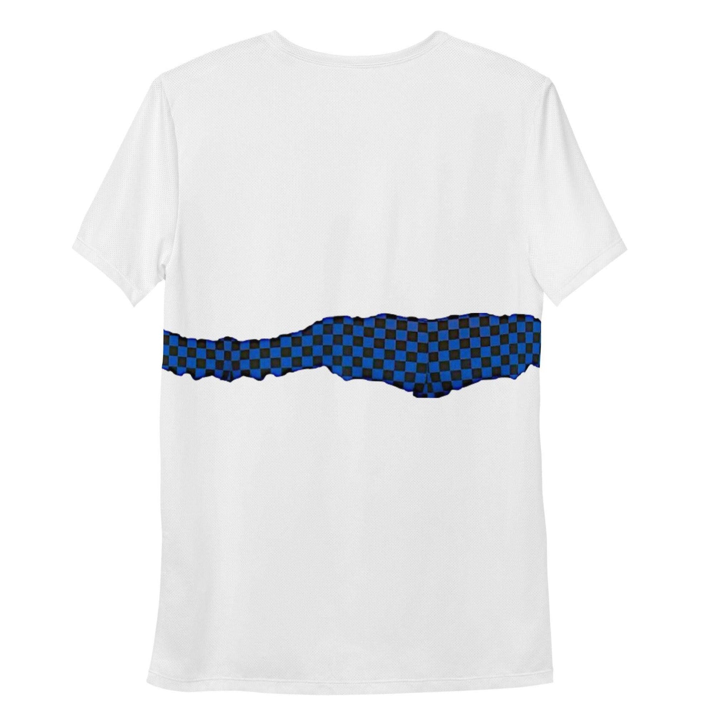 John McEnroe Blue Check White Athletic T-shirt