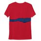 John McEnroe Blue Check Red Athletic T-shirt