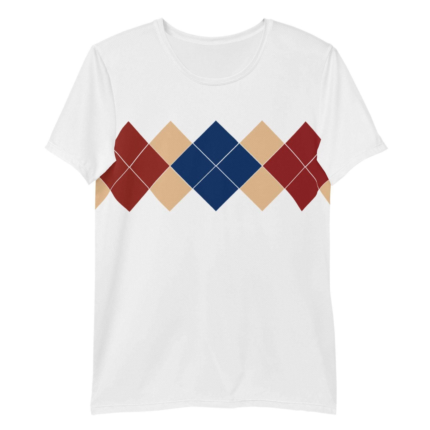 Ivan Lendl Gold Blue Argyle Athletic T-shirt