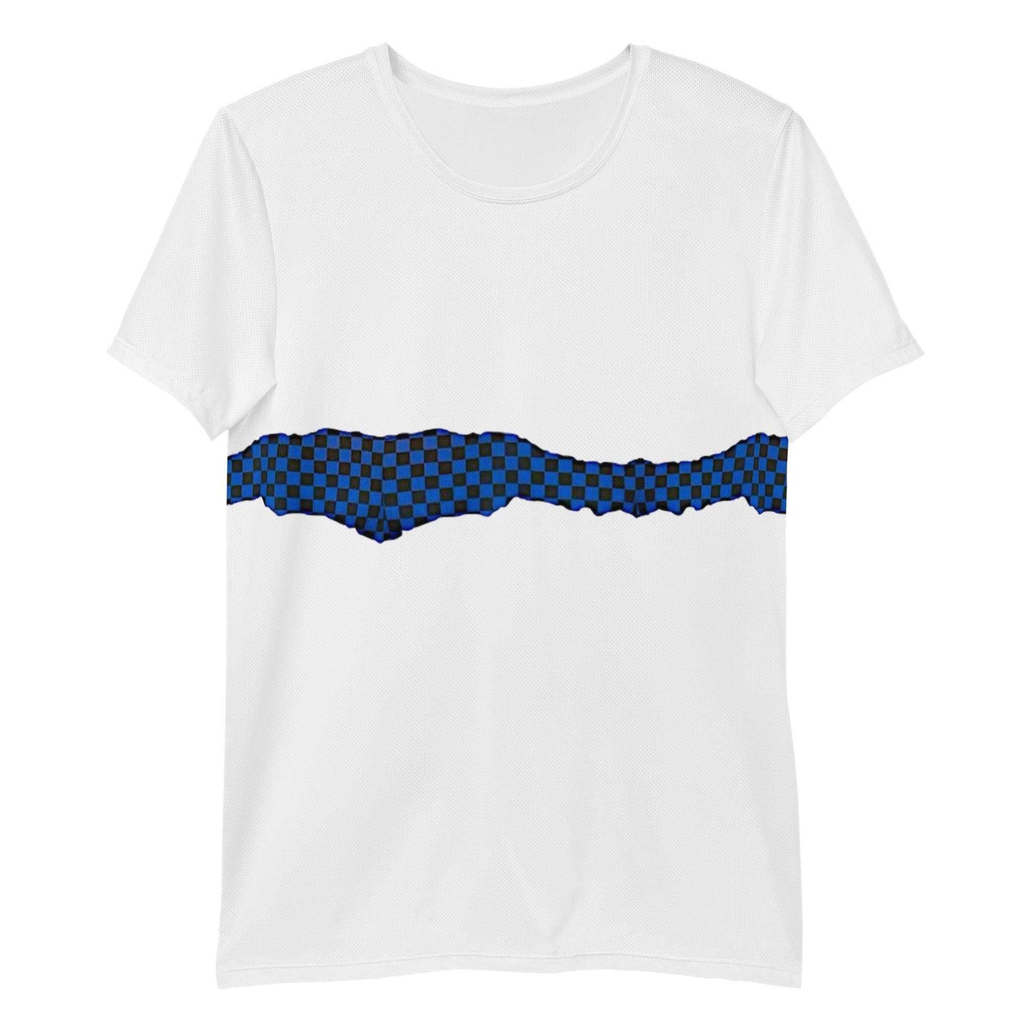 John McEnroe Blue Check White Athletic T-shirt