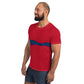 John McEnroe Blue Check Red Athletic T-shirt