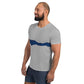 John McEnroe Blue Check Grey Athletic T-shirt