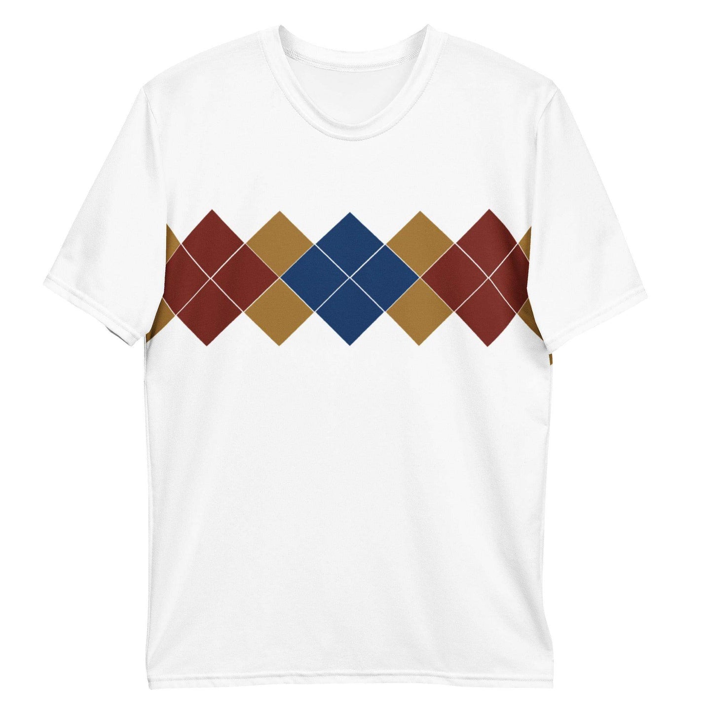 Ivan Lendl All Over Argyle Blue Mustard t-shirt