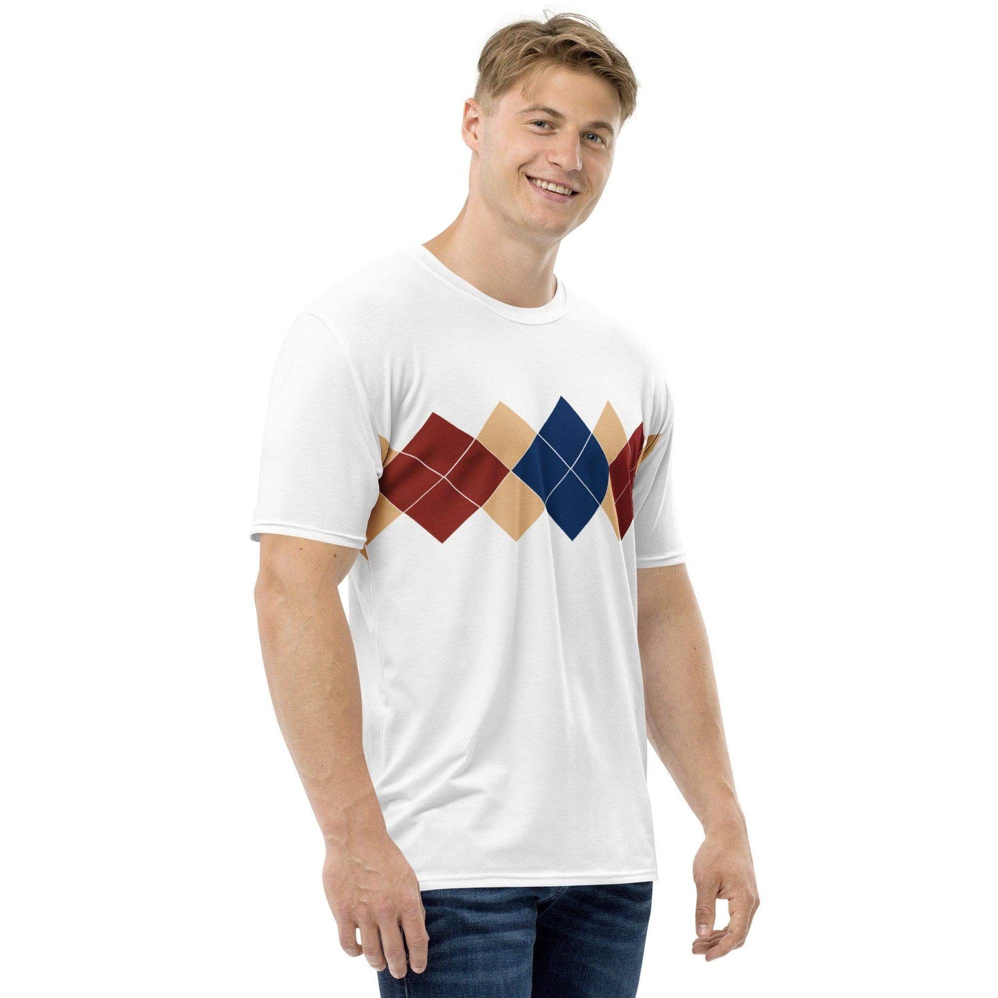 Ivan Lendl Gold Blue Argyle t-shirt