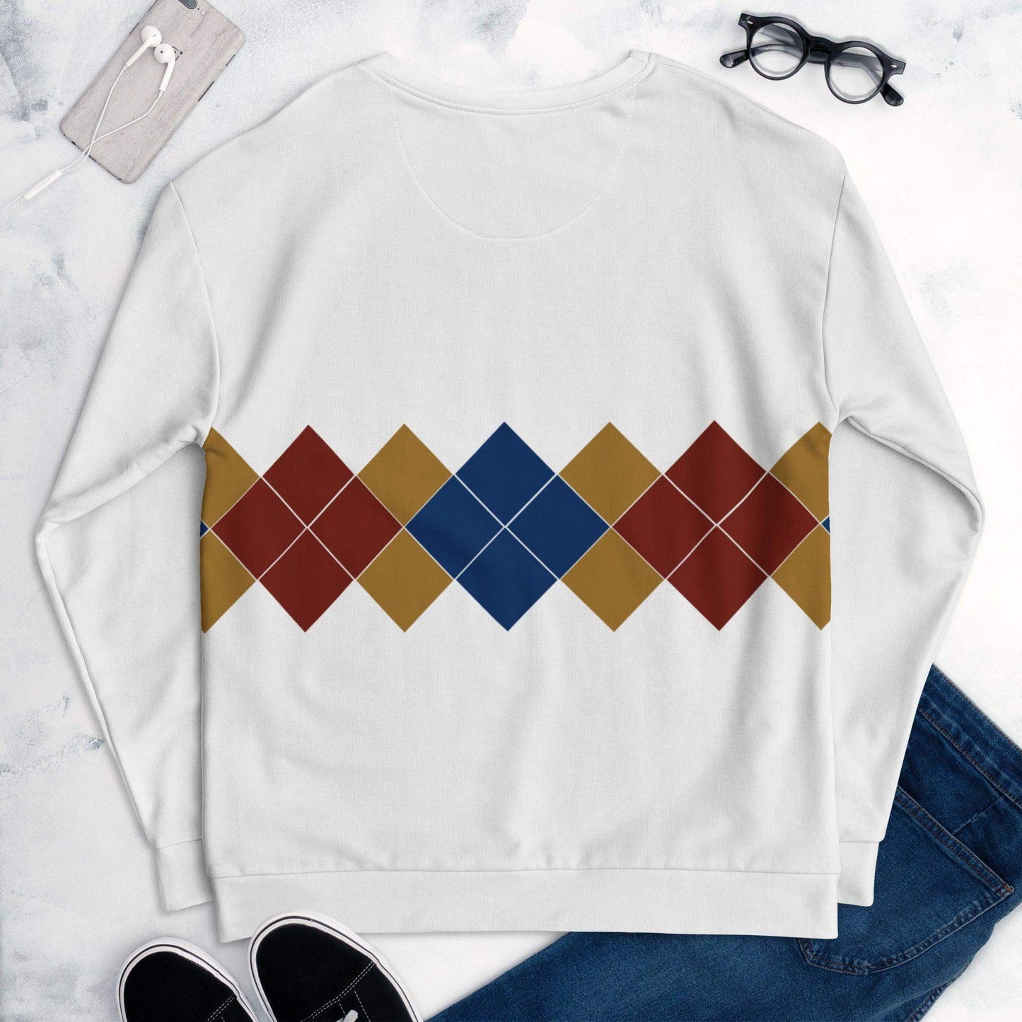 Ivan Lendl Blue Mustard Argyle Sweatshirt