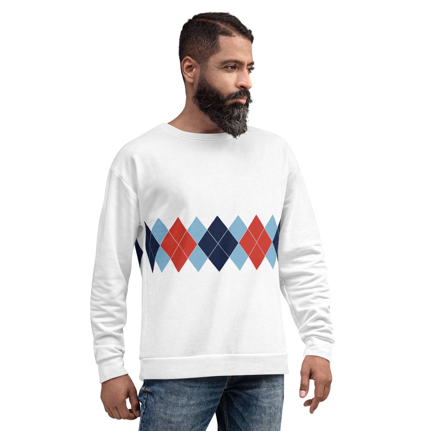 Ivan Lendl All Over Argyle Red Sweatshirt