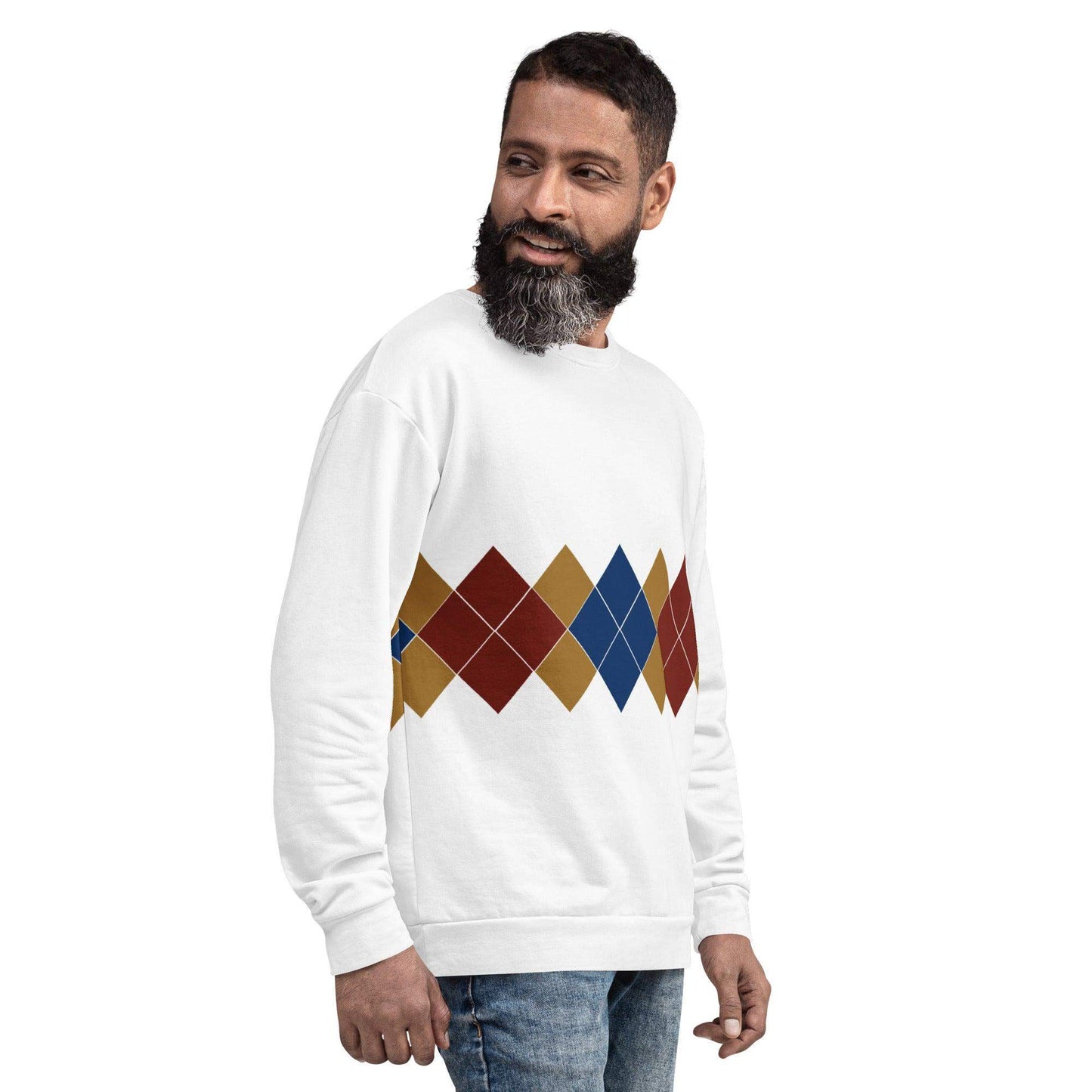 Ivan Lendl Blue Mustard Argyle Sweatshirt