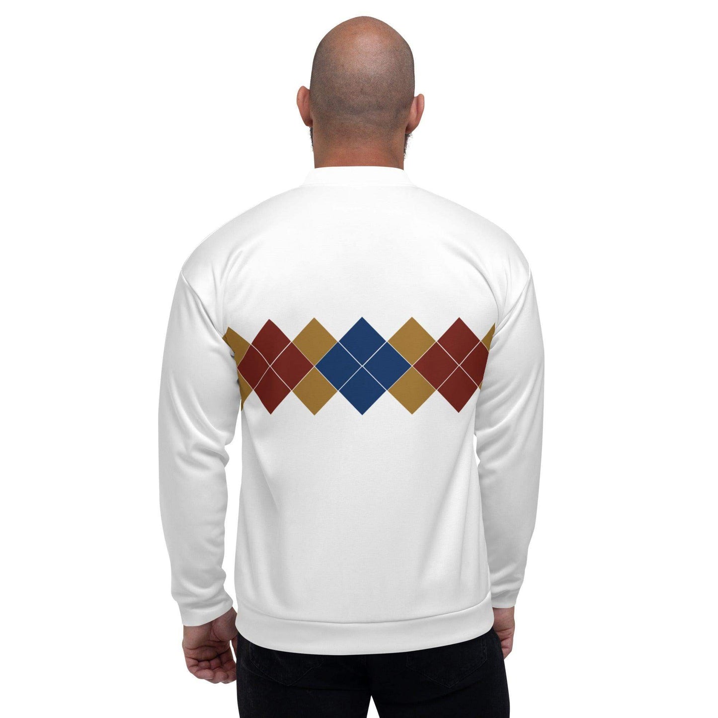 Ivan Lendl Blue Mustard Argyle Bomber Jacket