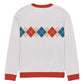 Ivan Lendl Gold Blue Argyle Knitted Sweater