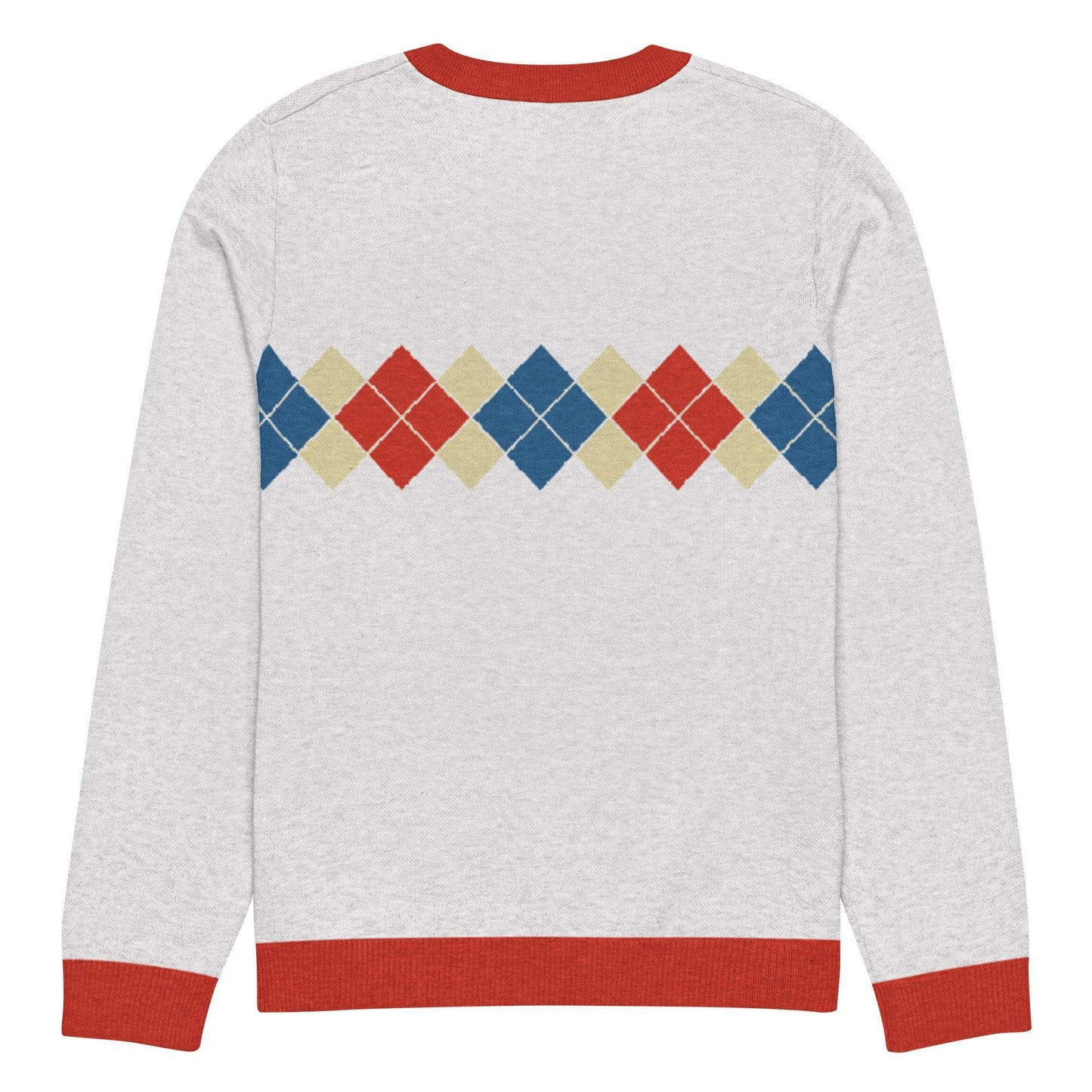 Ivan Lendl Gold Blue Argyle Knitted Sweater