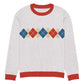 Ivan Lendl Gold Blue Argyle Knitted Sweater